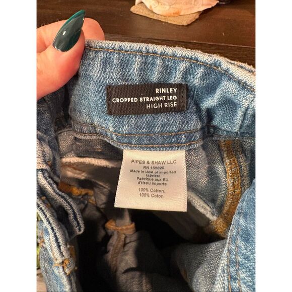 Veronica Beard Rinley Cropped Straight Leg High Rise Jean Women’s Size 25 - Picture 7 of 8